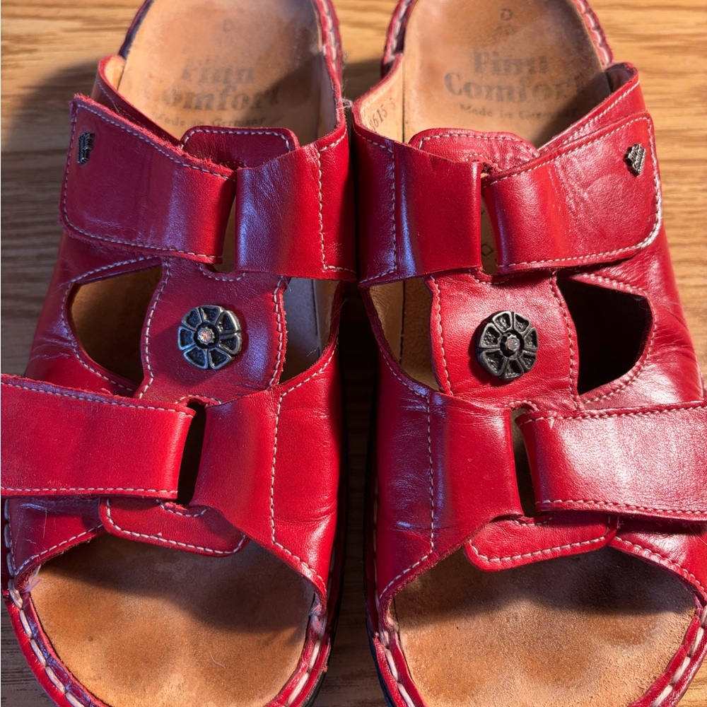 Finn Comfort Red Womens Sandals